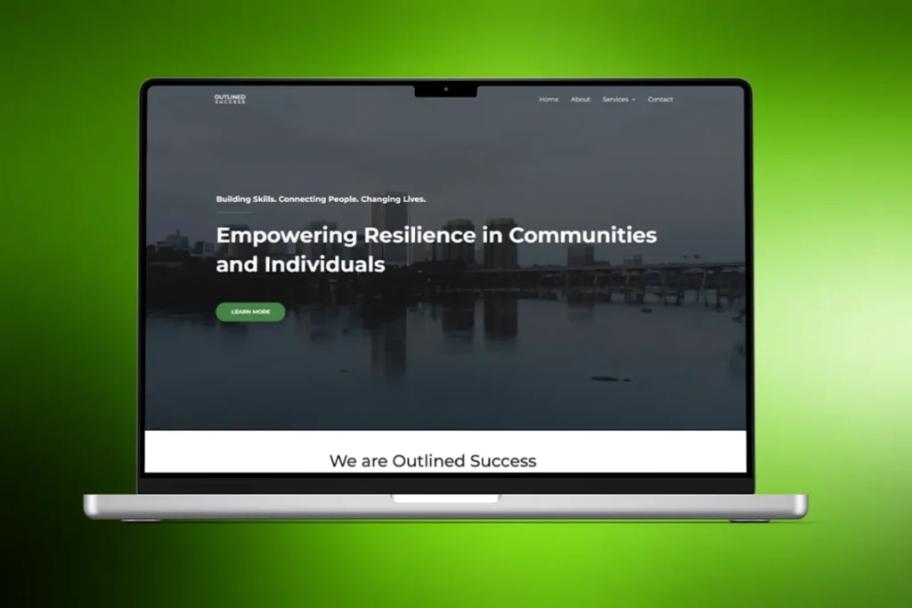 Outlined Success psychologist website design on desktop and mobile