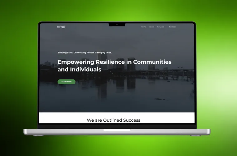 Outlined Success psychologist website design on desktop and mobile