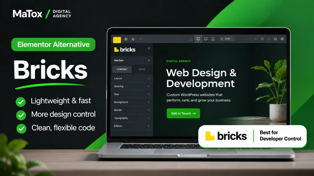 Bricks WordPress builder as an Elementor alternative for developers