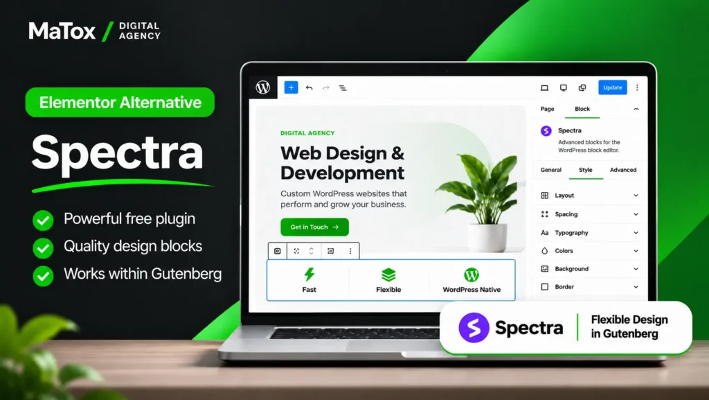 Spectra Gutenberg blocks as an Elementor alternative for WordPress